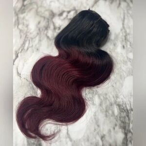 14 In Balayage Burgundy Red Body wave hair extensions
